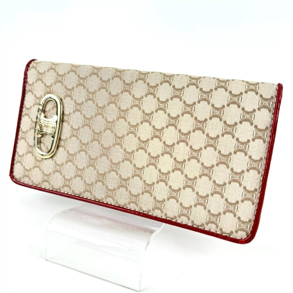 Authentic Celine Macadam Leather Canvas Long Wallet - Picture 3 of 12